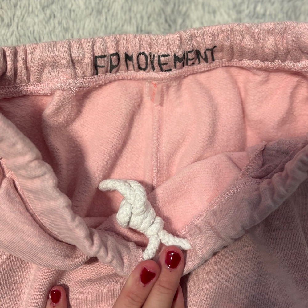 Free People Heathered Pink Jogger Set - Size Small